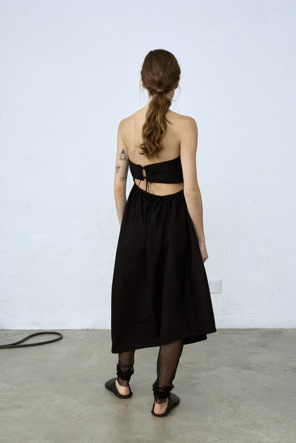 strapless dress | black