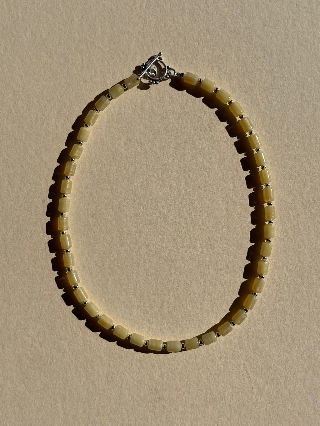 silver & butter necklace