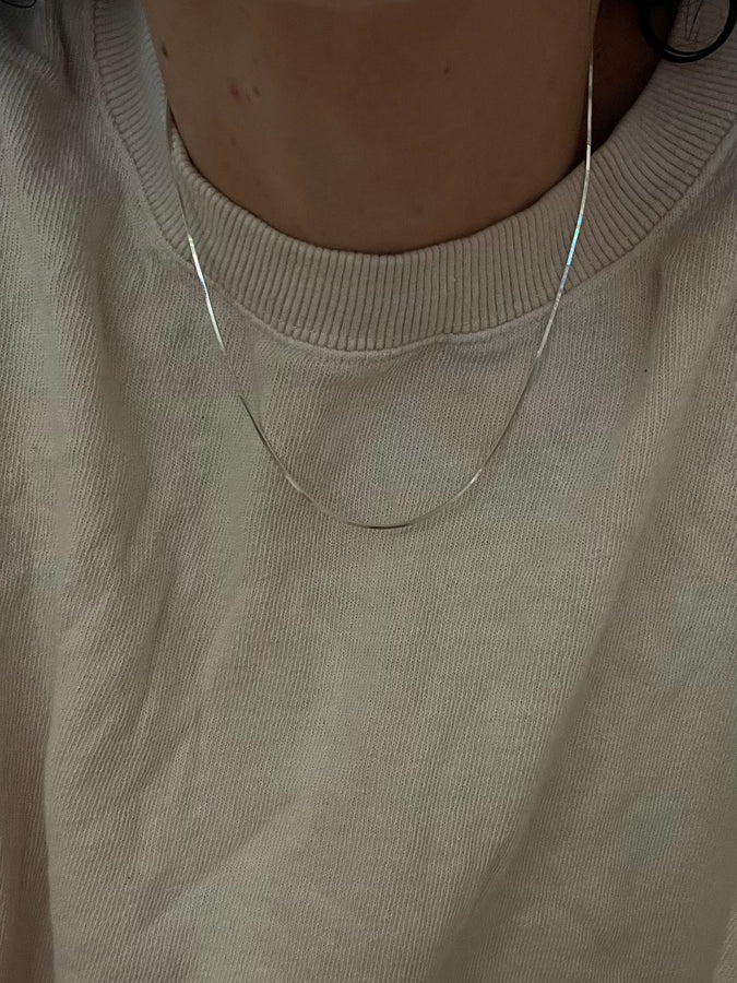 silver snake necklace