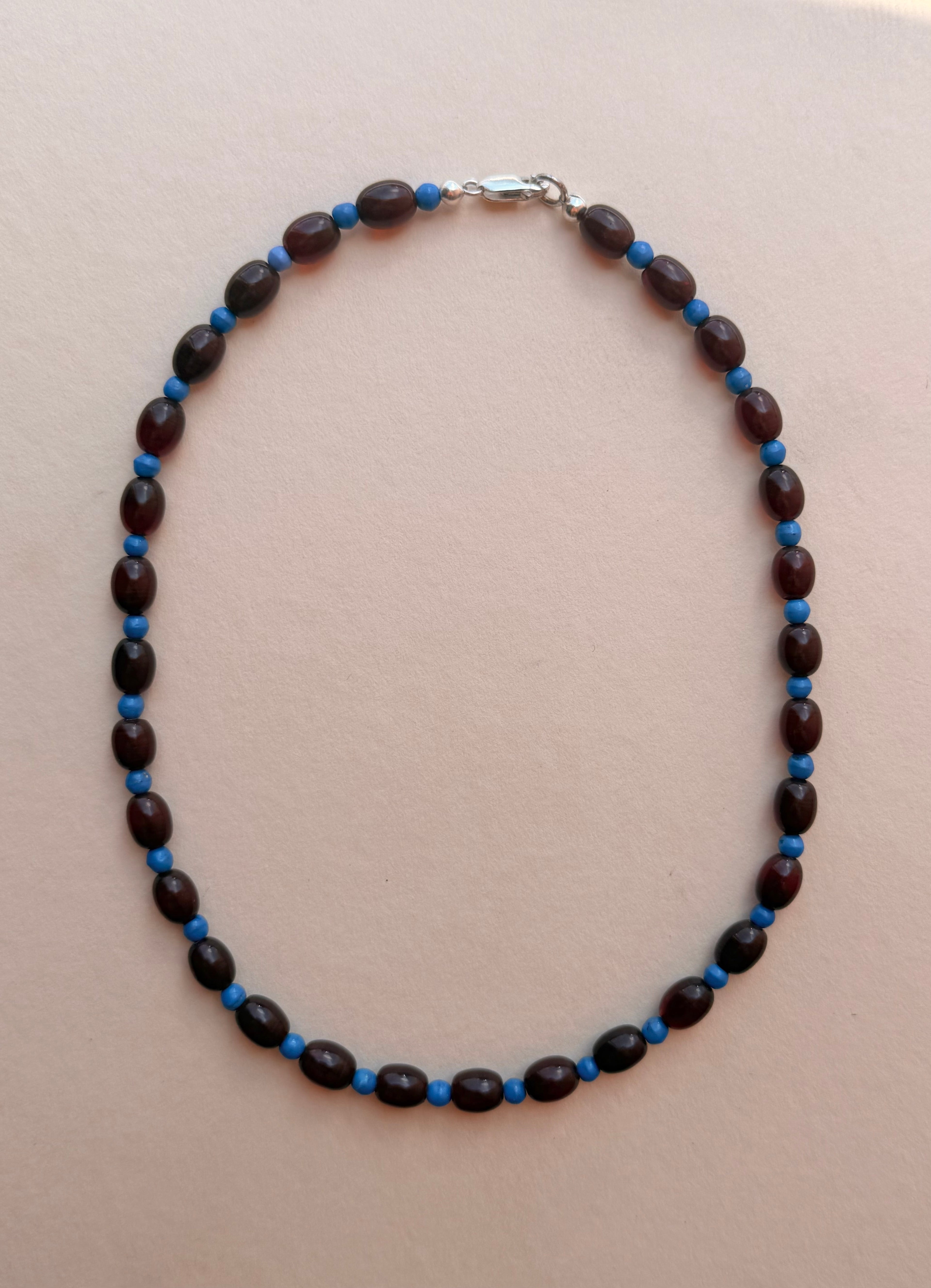 amber / blue necklace