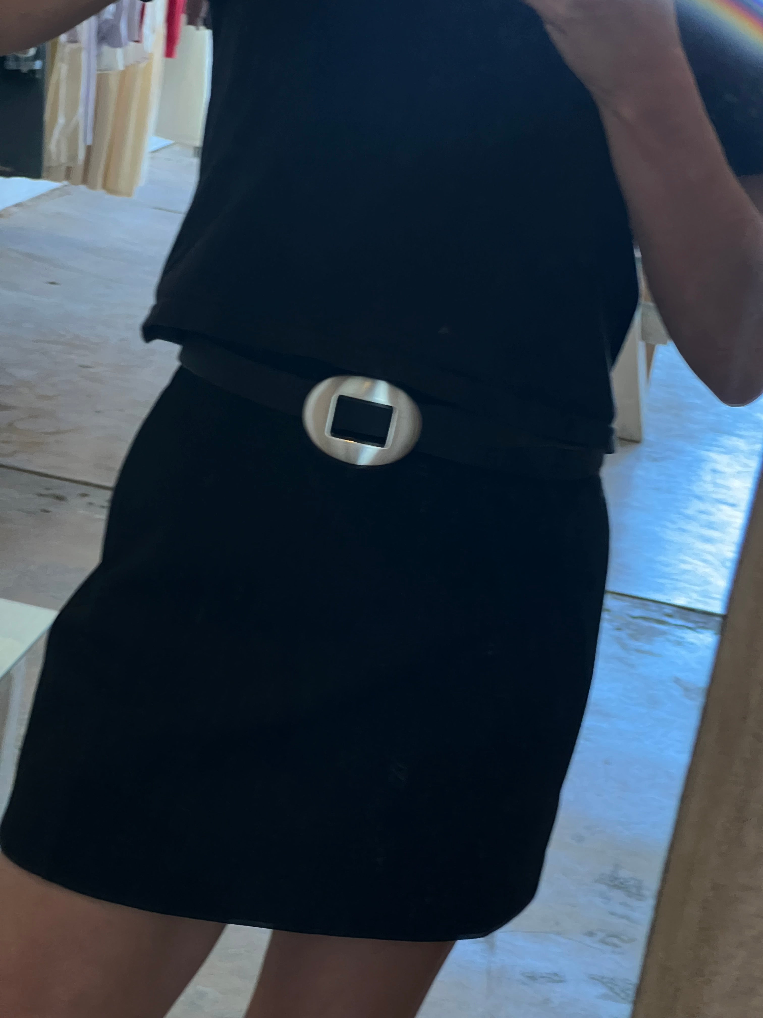 vintage oval buckle belt