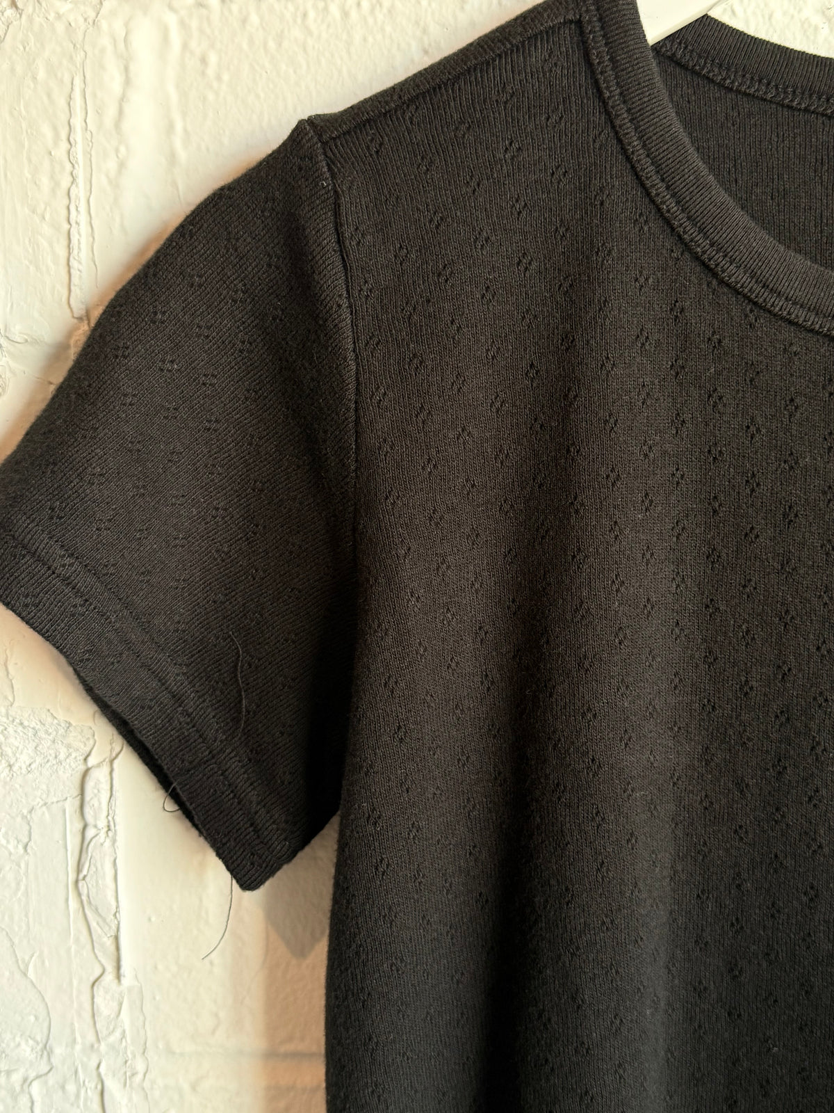 babe tee | black pointelle