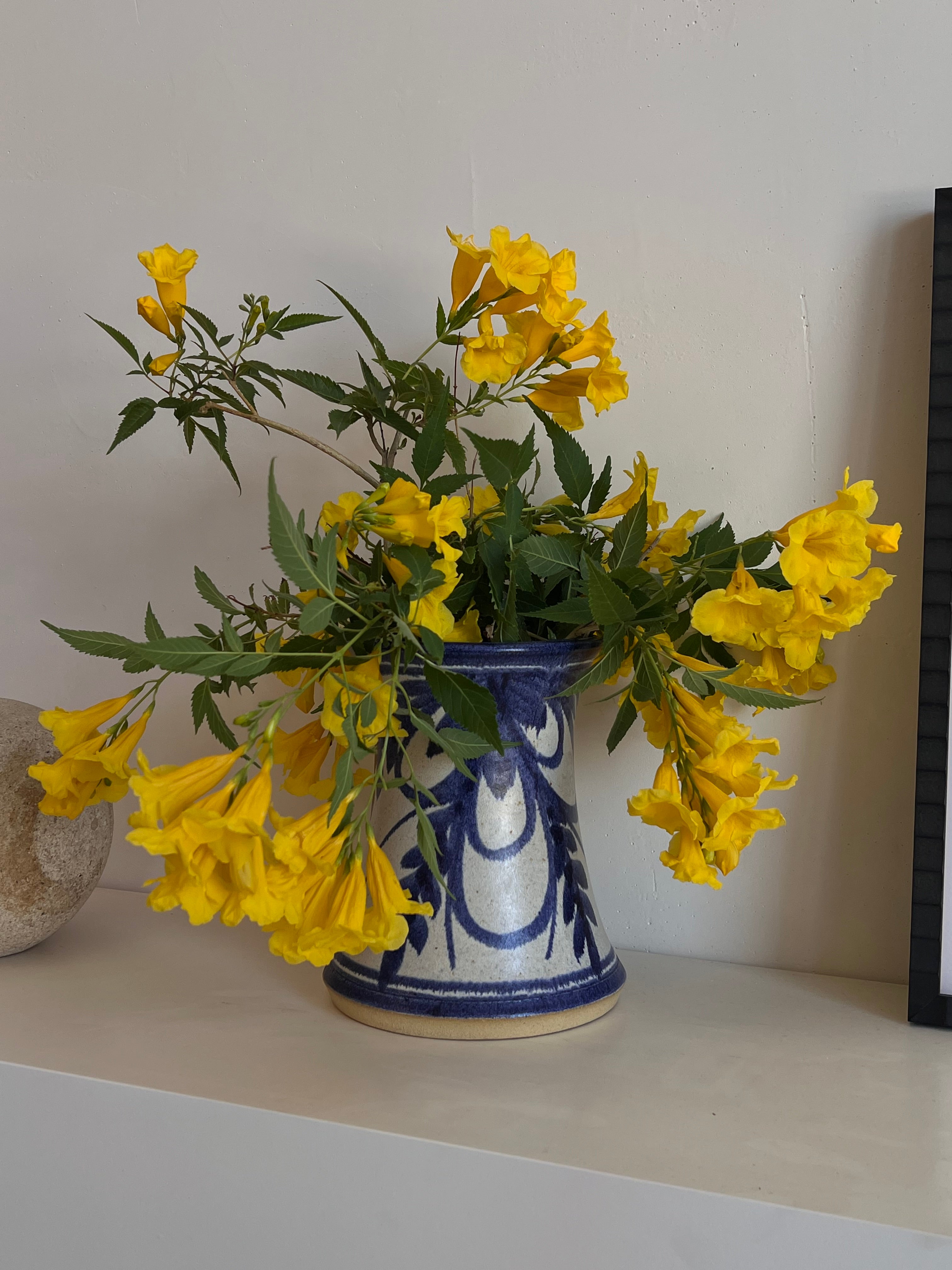 handpainted cobalt vase