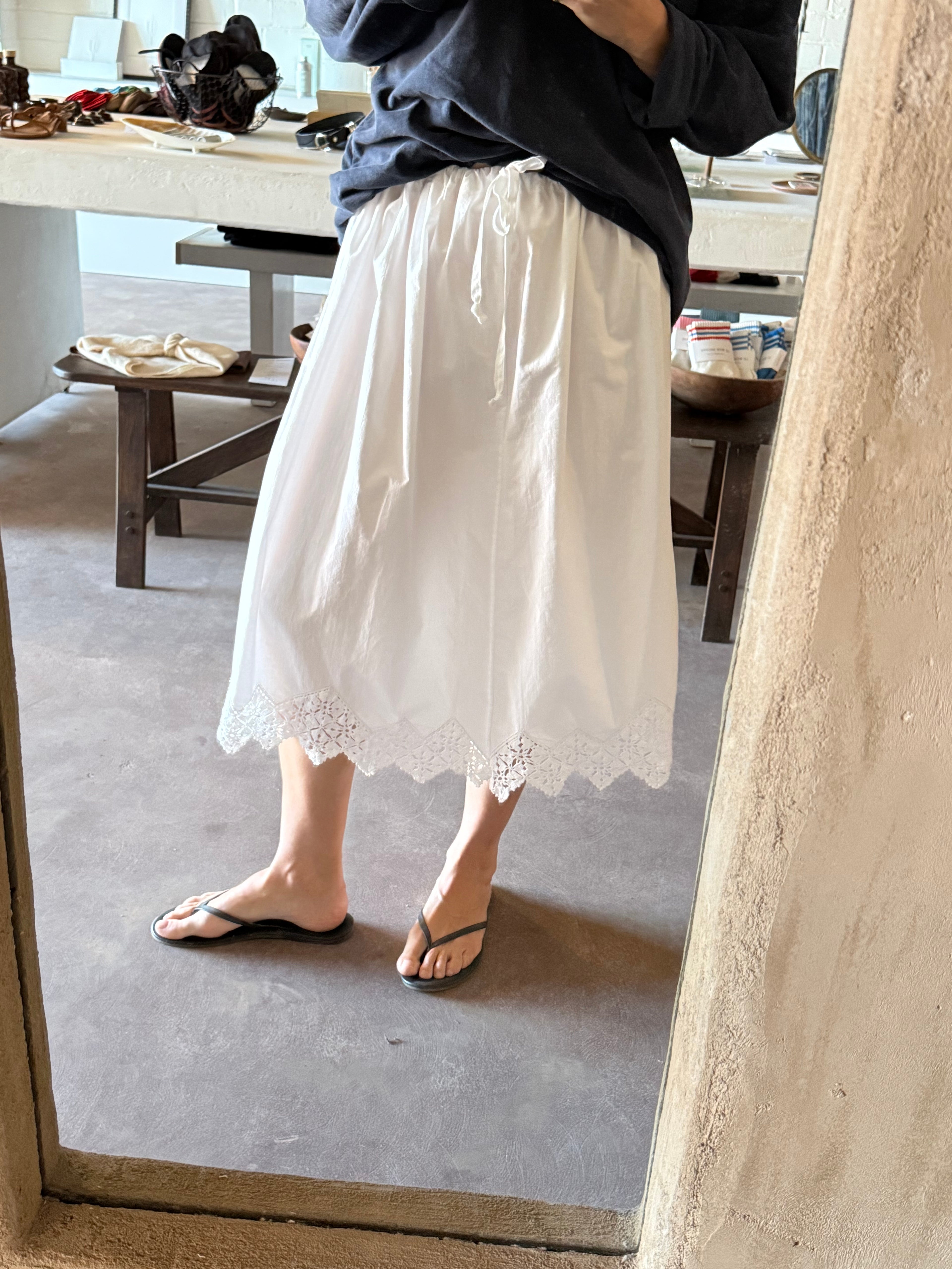 tablecloth skirt | shorter drawstring