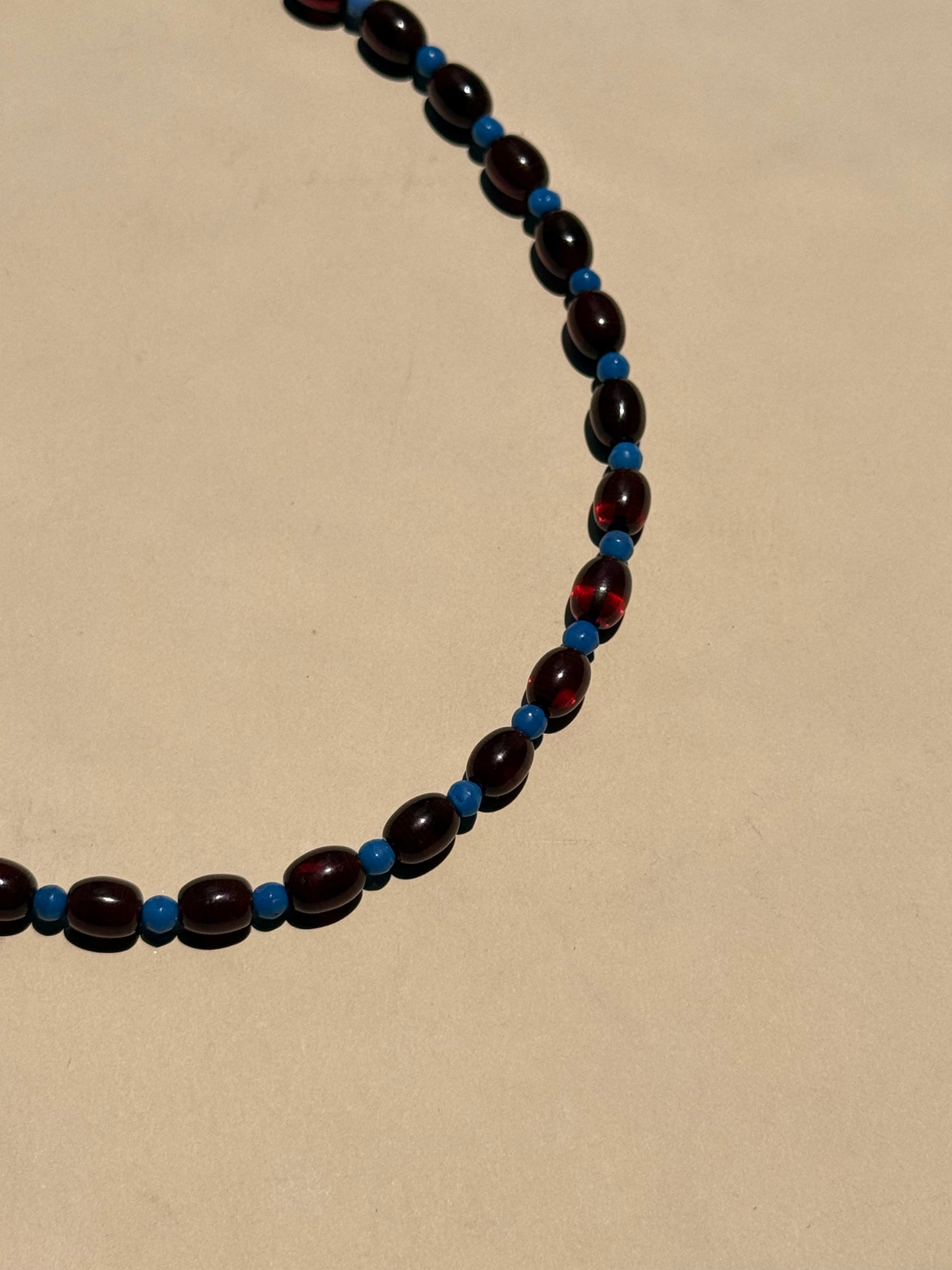 amber / blue necklace