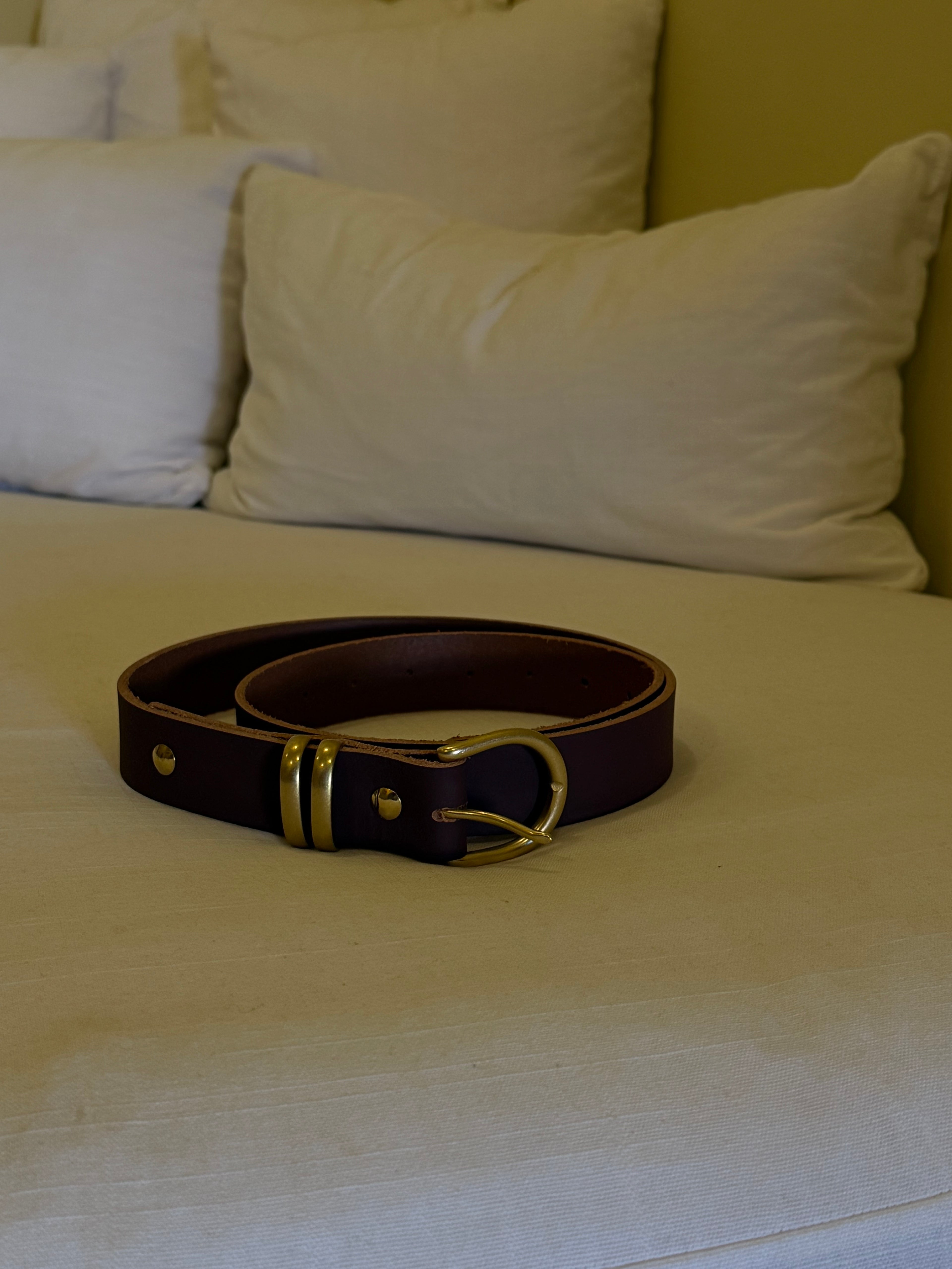 double loop leather belt | multiple colors