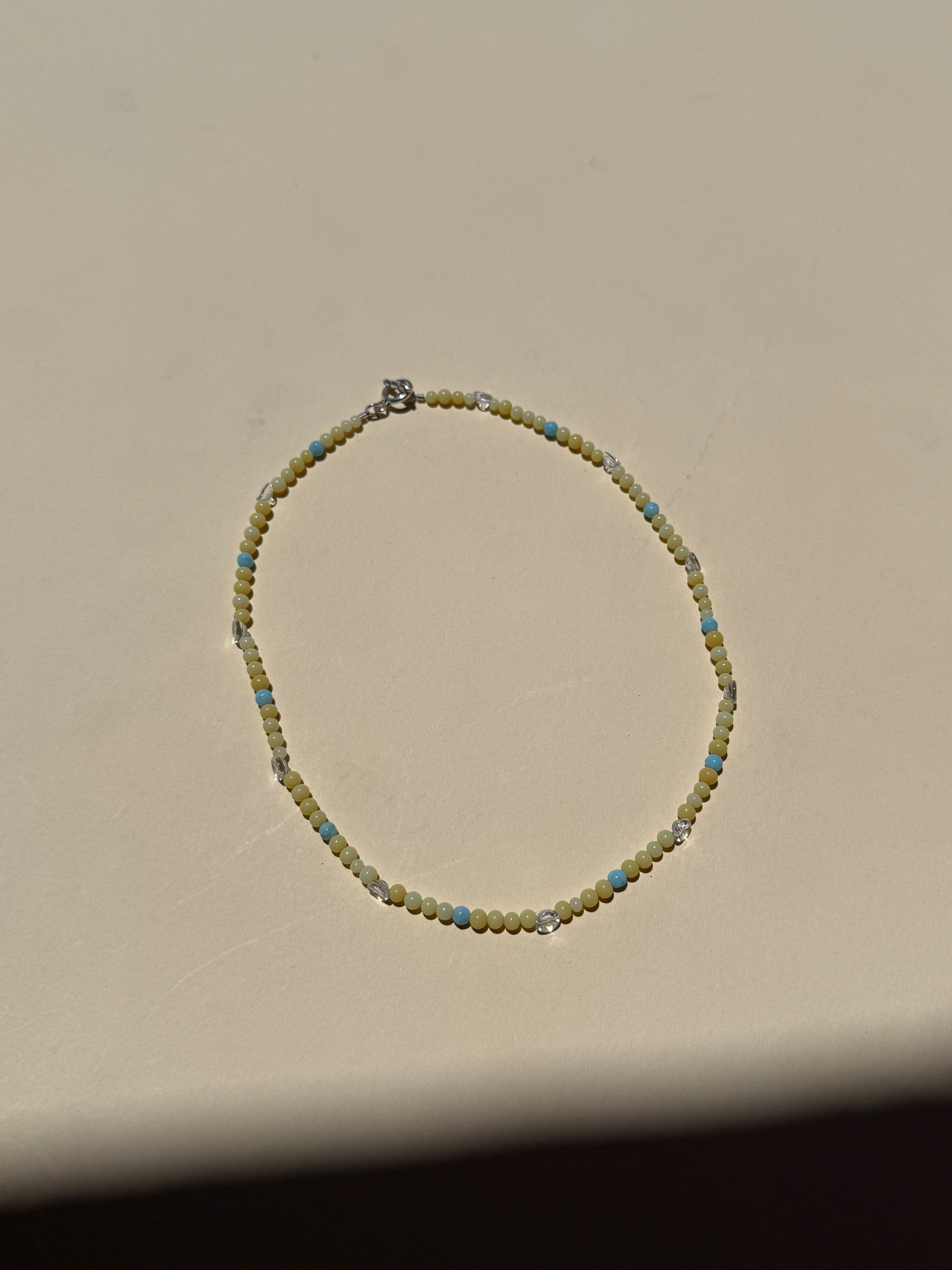 blue | butter | clear necklace