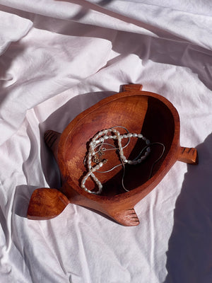 wood turtle dish