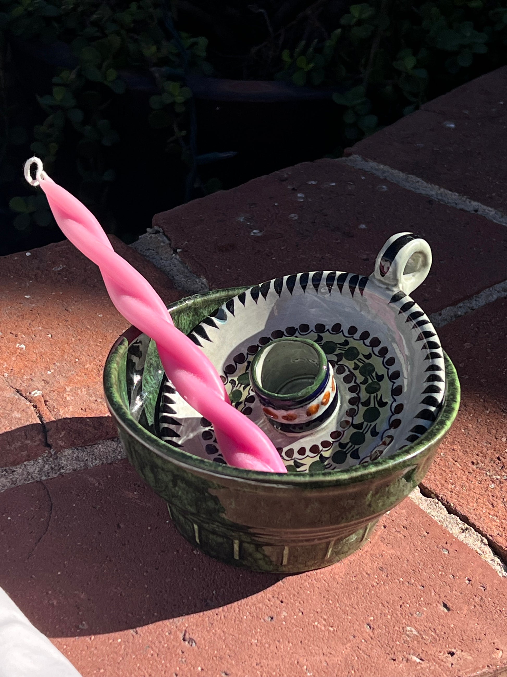handpainted candle holder