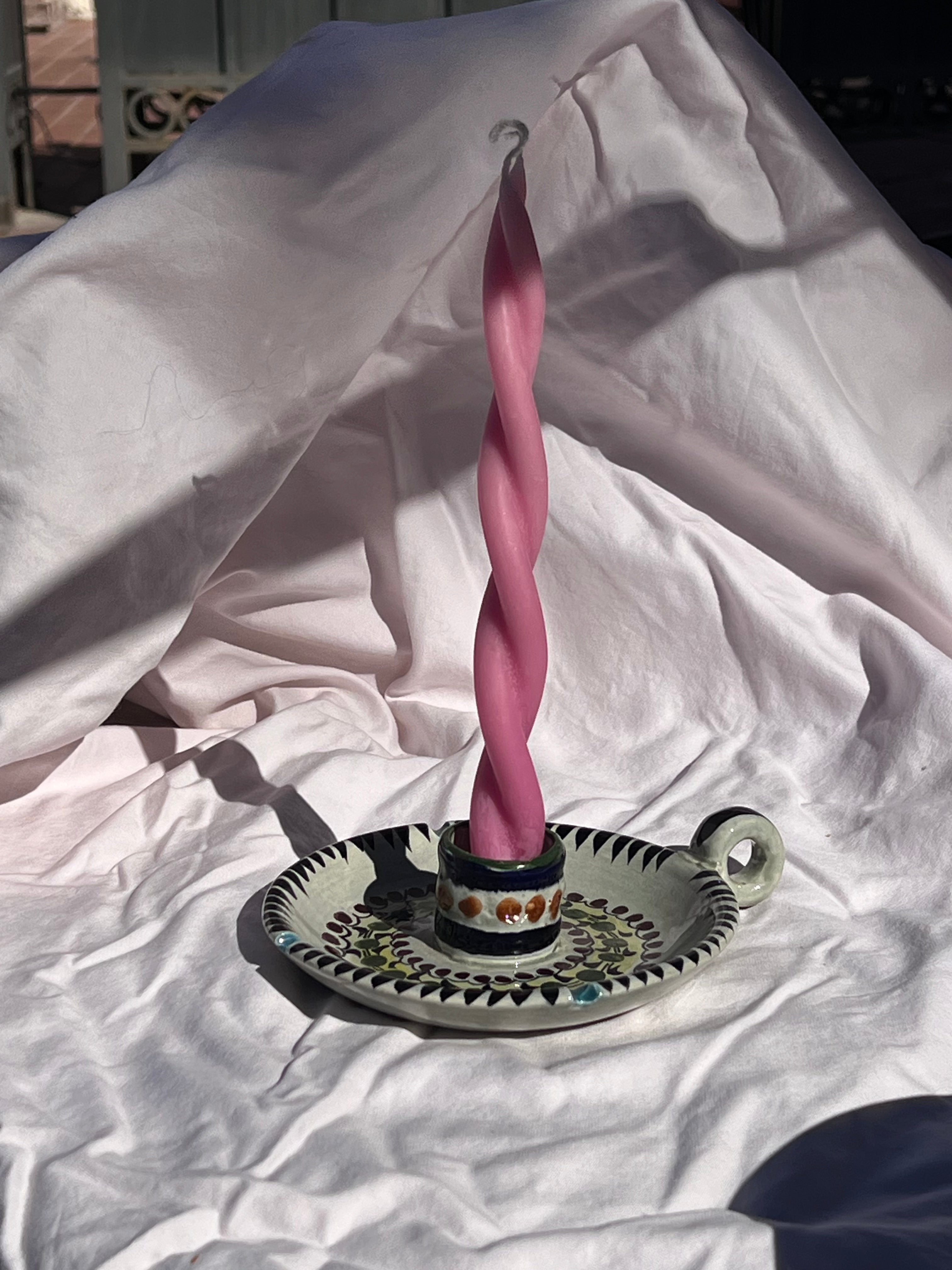 handpainted candle holder