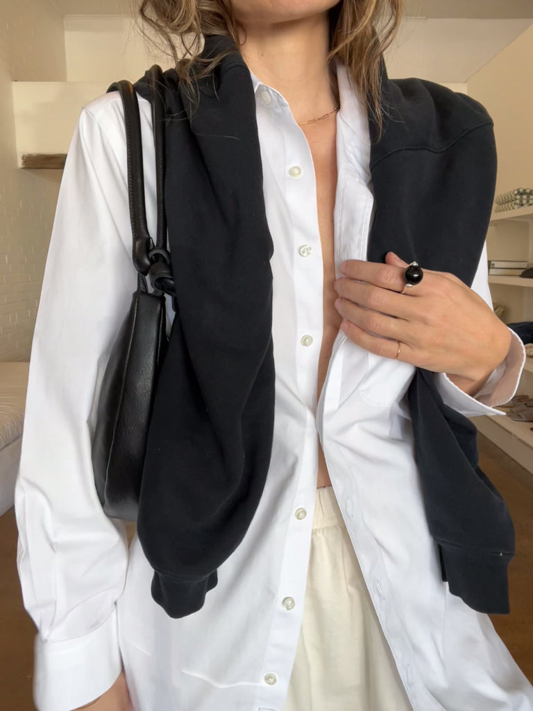 vintage white button up