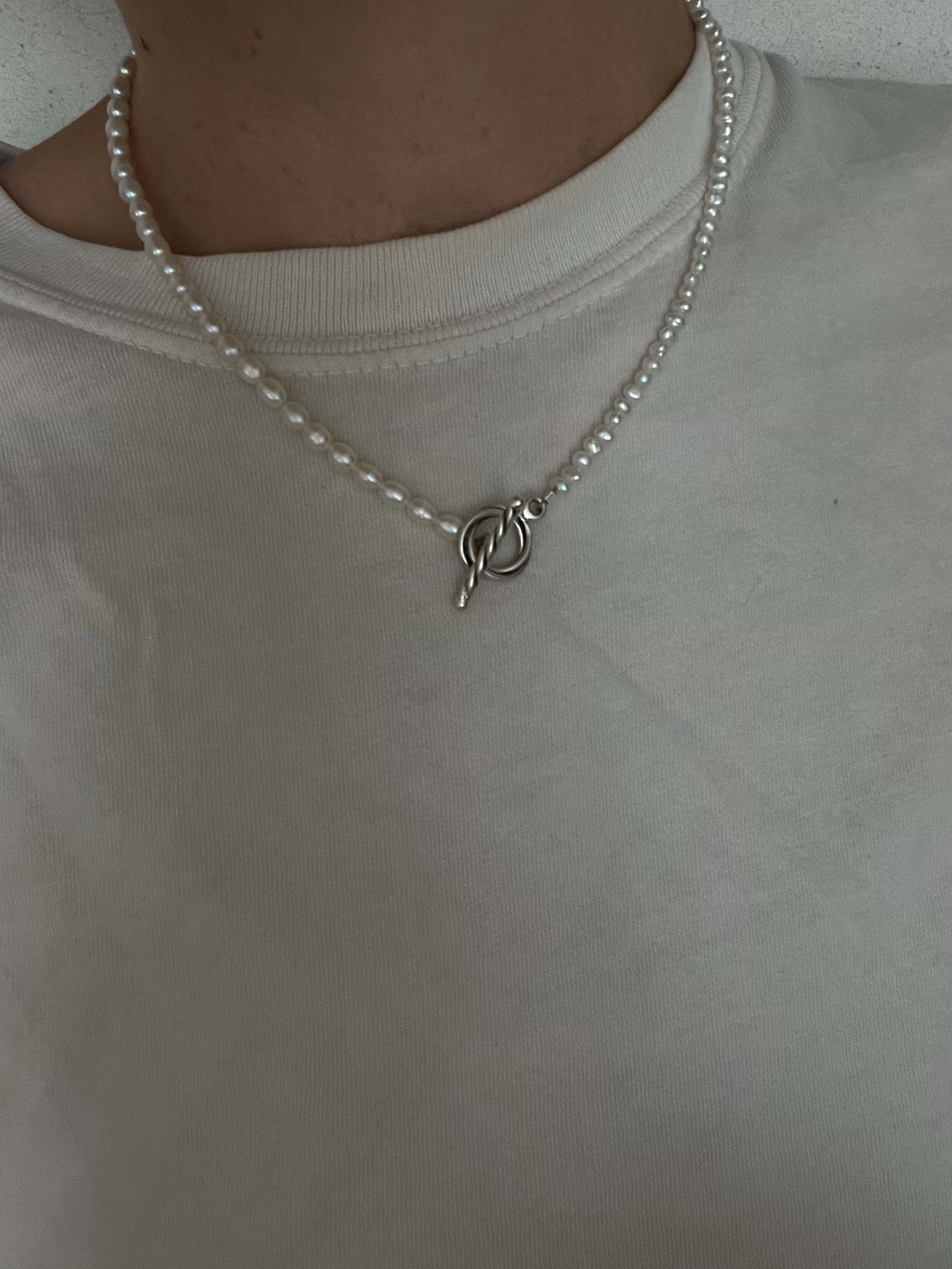 gemini necklace | pearl