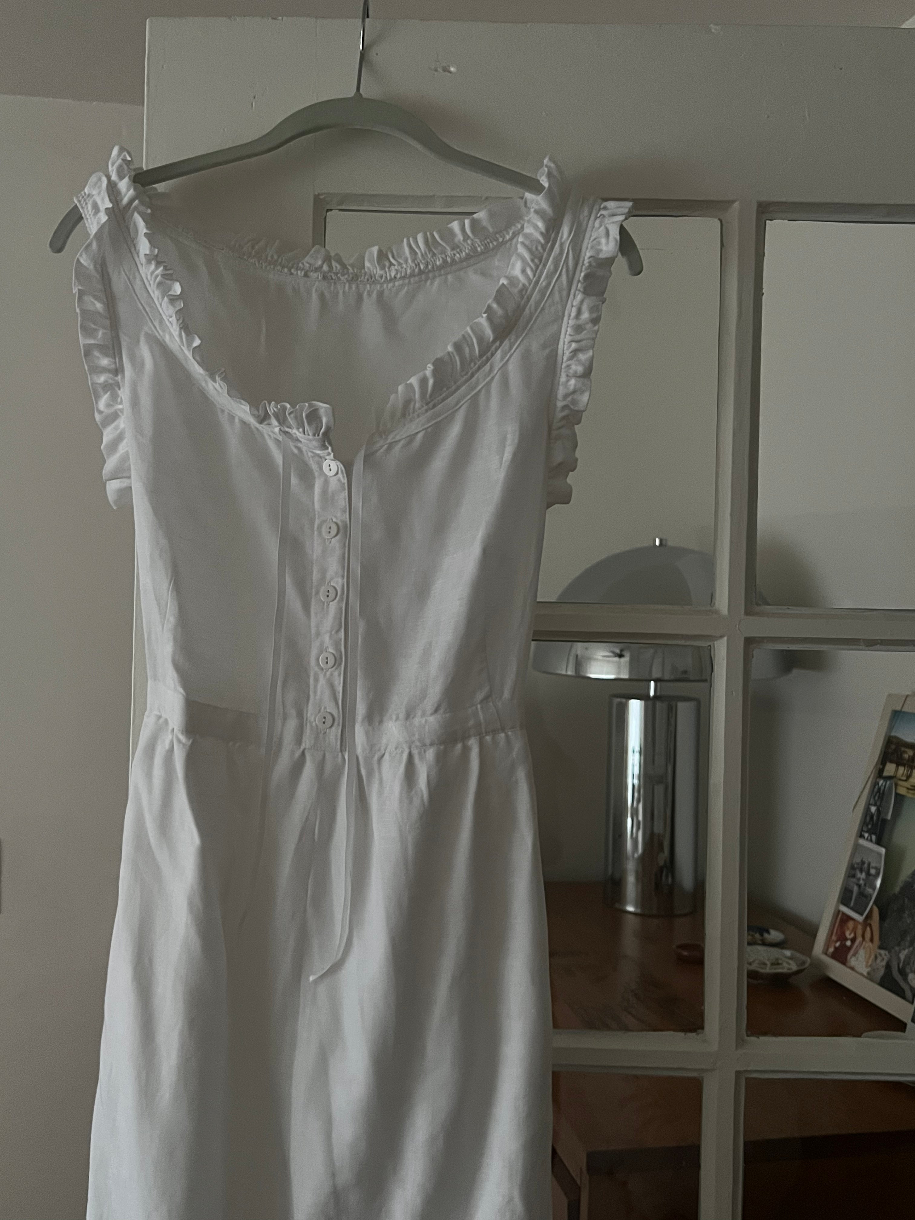 ruffle tie neck dress