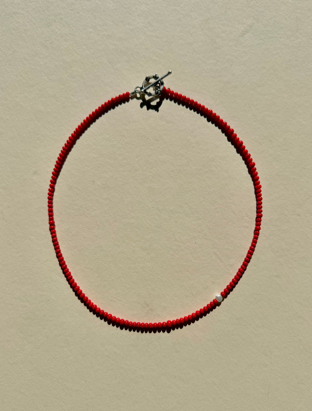 dot necklace | red
