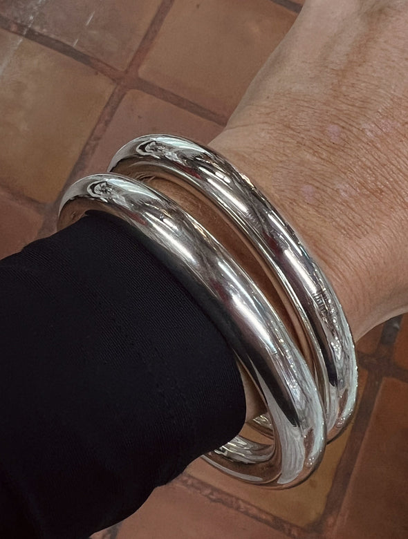 sterling hollow bangle