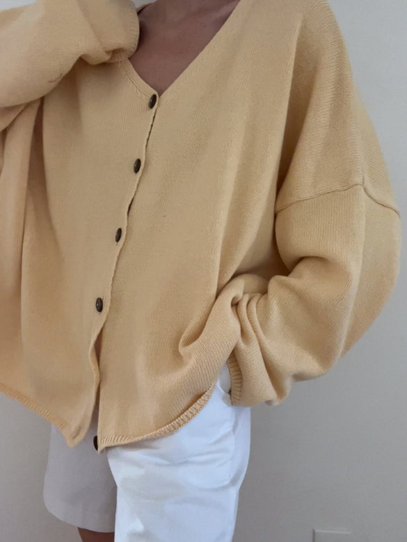 oversized cotton cardigan