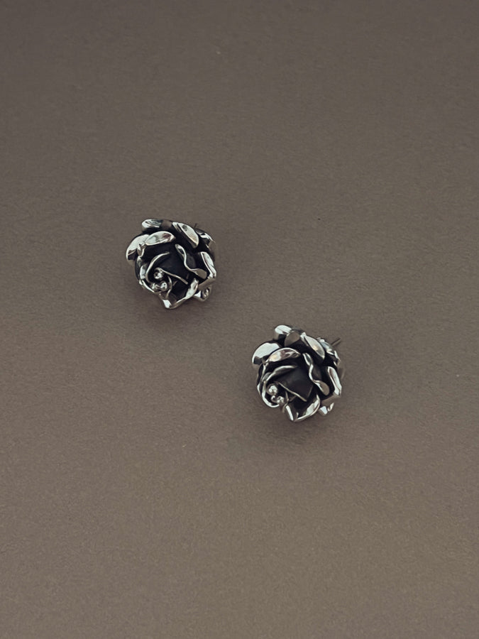 sterling rose studs