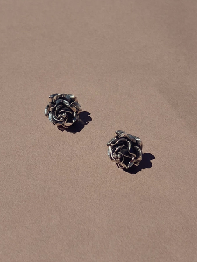 sterling rose studs