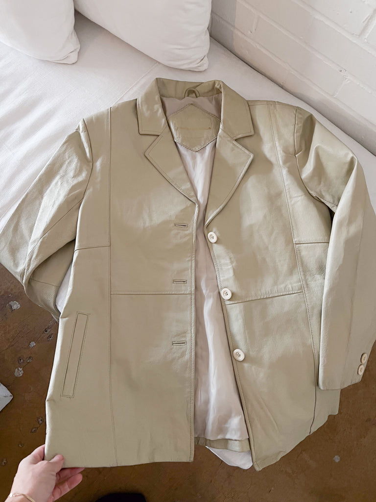vintage leather blazer