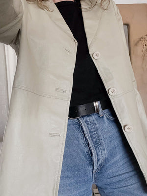 vintage leather blazer