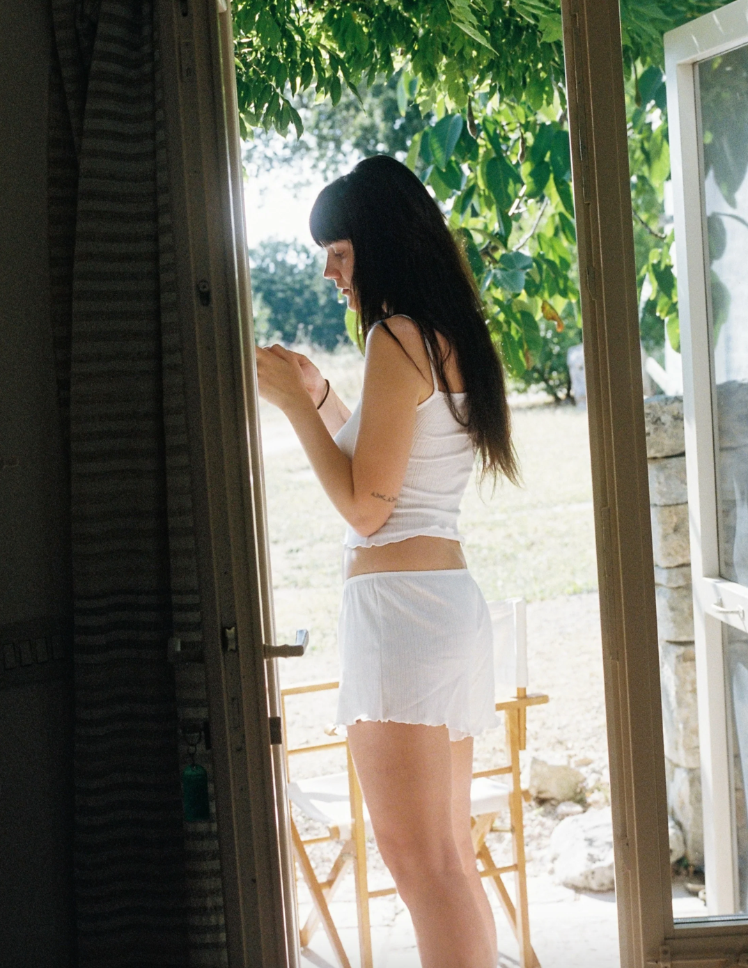 pointelle lounge shorts