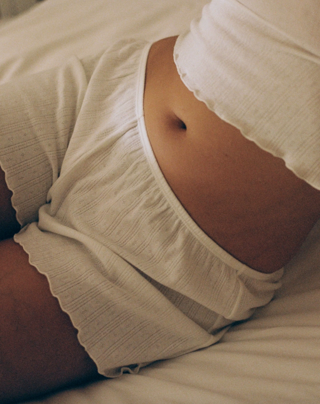 pointelle lounge shorts