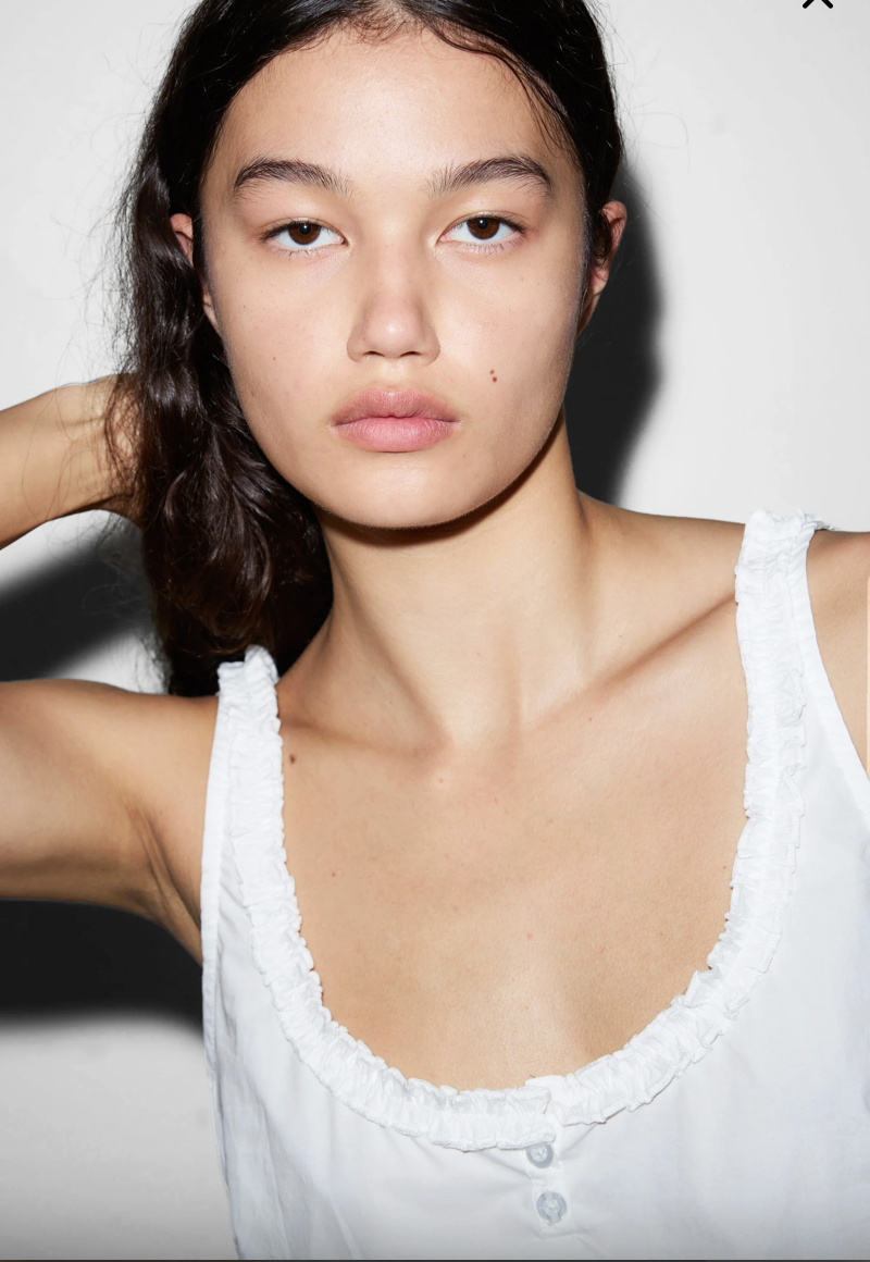 baby lock dress | white