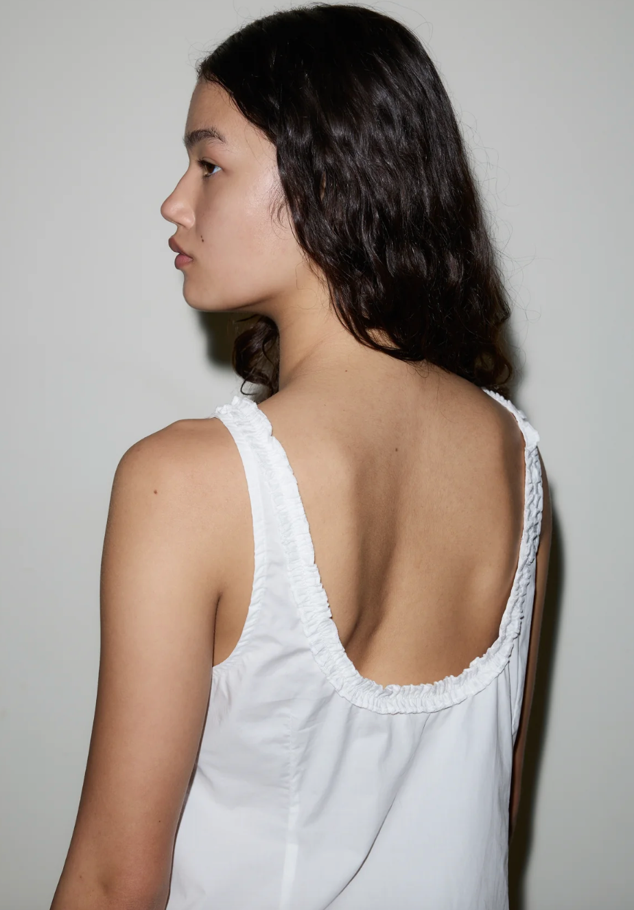 baby lock dress | white