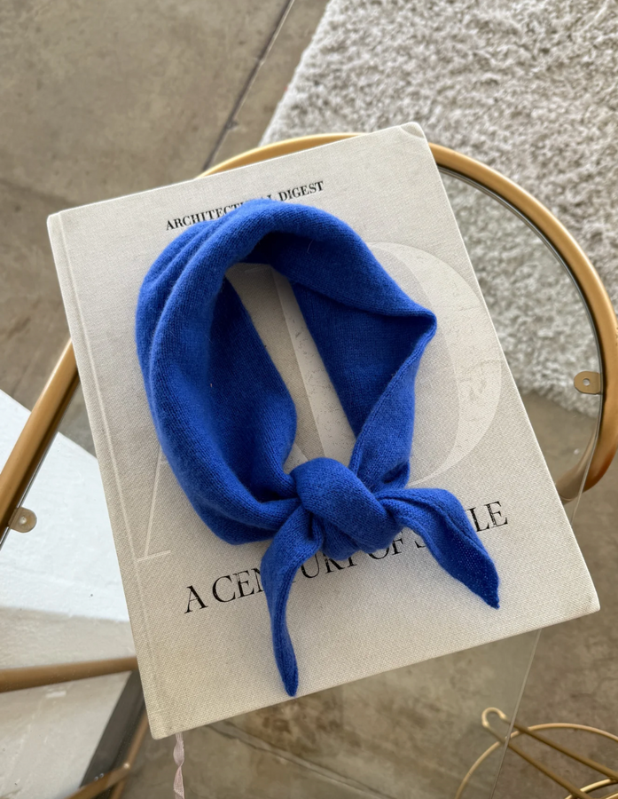 cashmere bandanna | cobalt