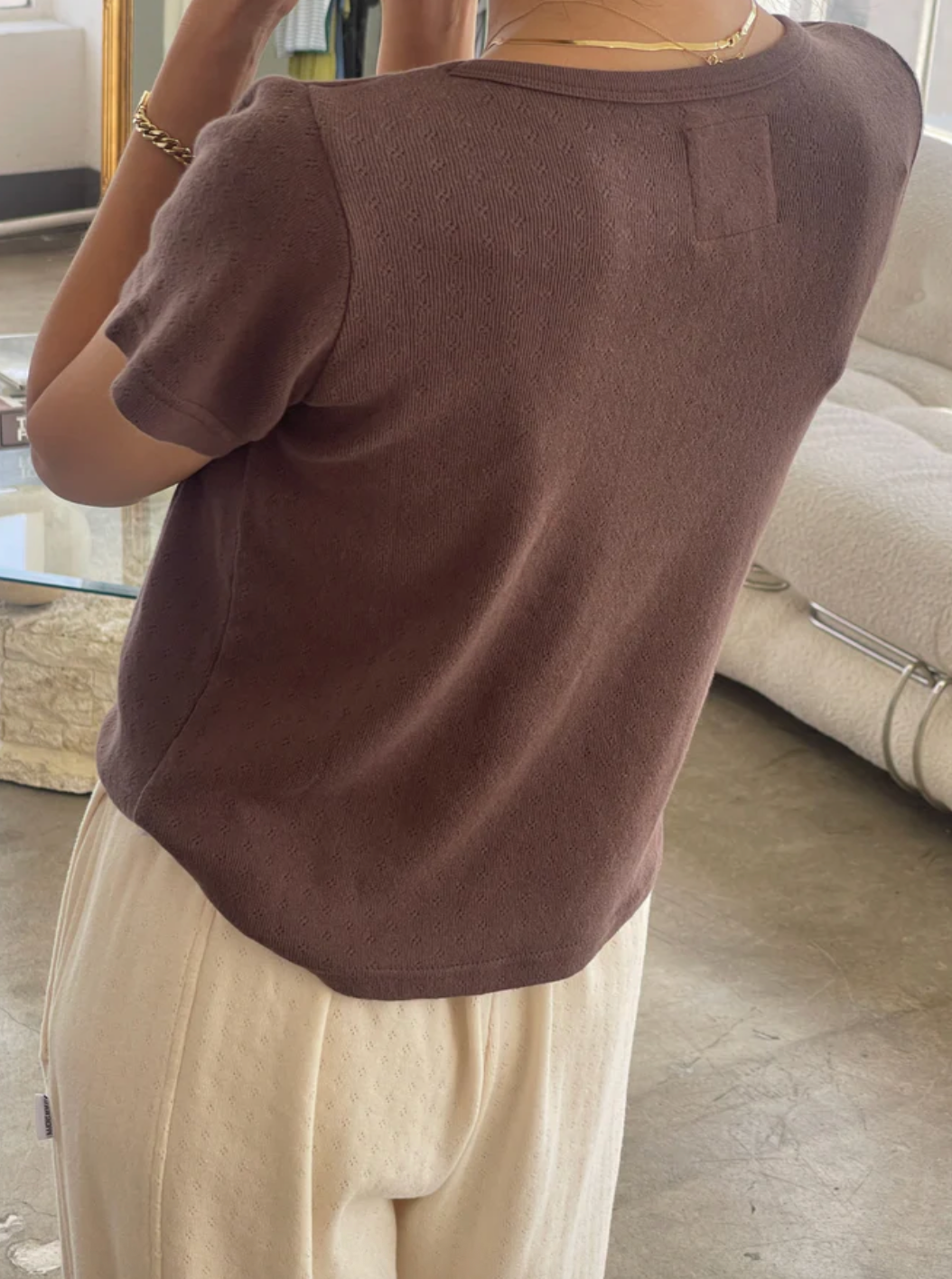 pointelle babe tee | multiple colors