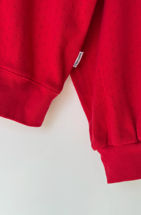 pointelle sweatshirt | red