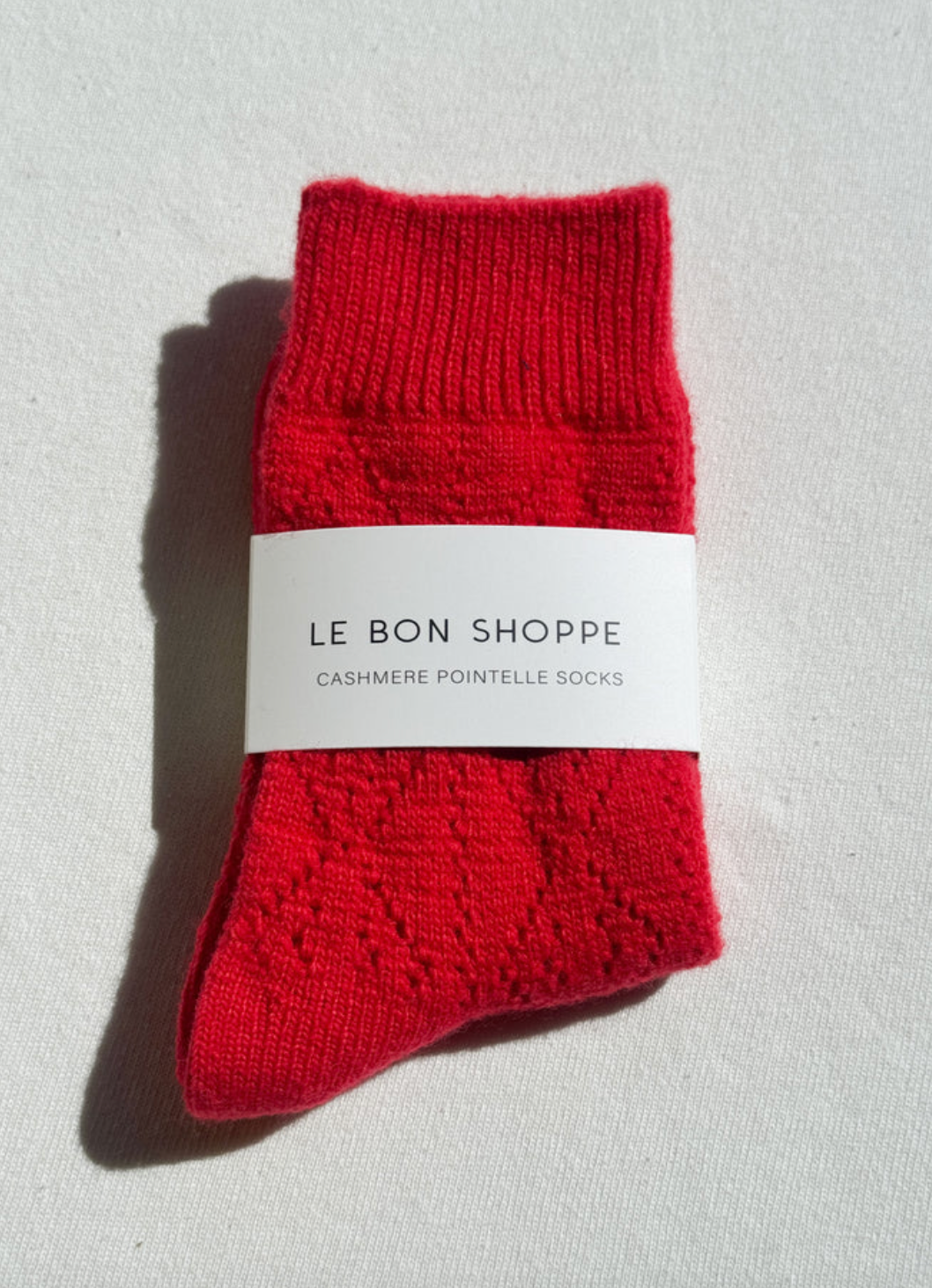 cashmere pointelle socks