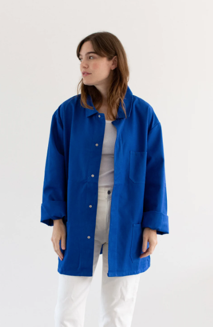 matisse blue chore jacket