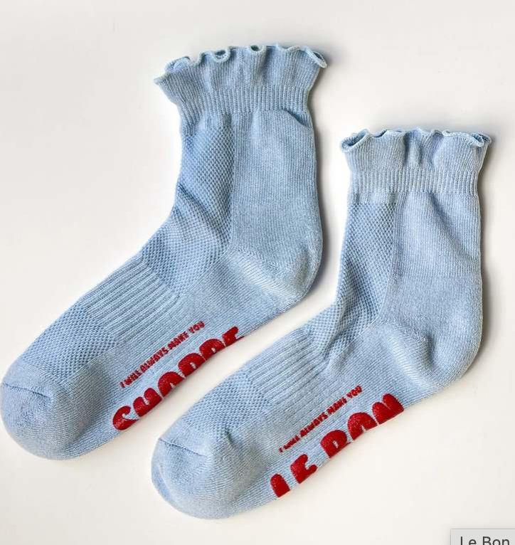 ruffled hugger crew socks | multiple colors