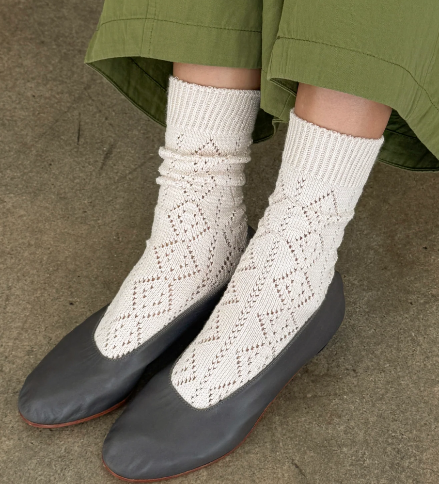 modal eyelet socks