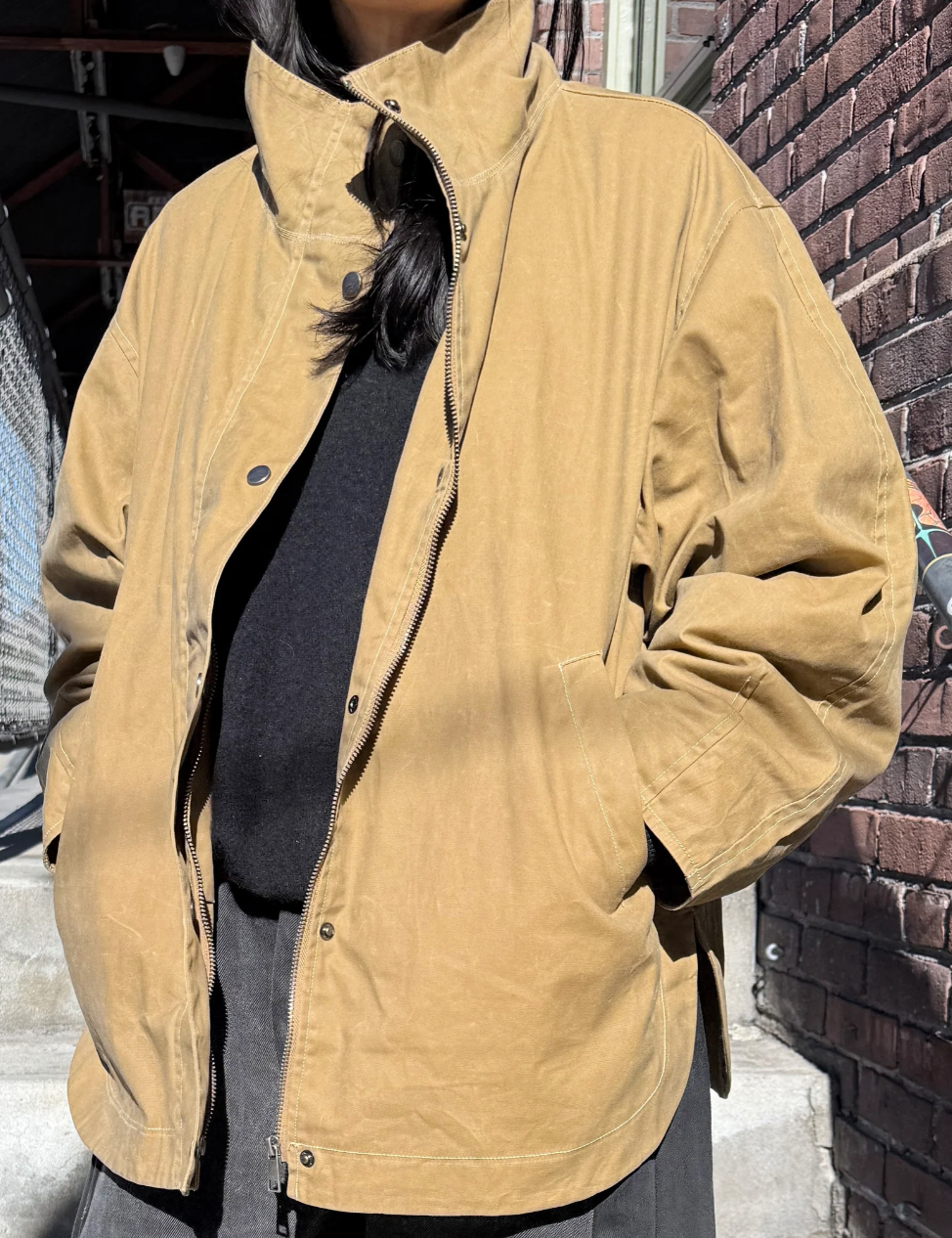 blair waxed cotton jacket | khaki