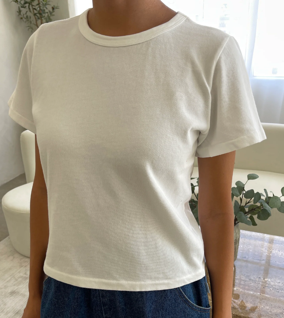 little boy tee | vintage white