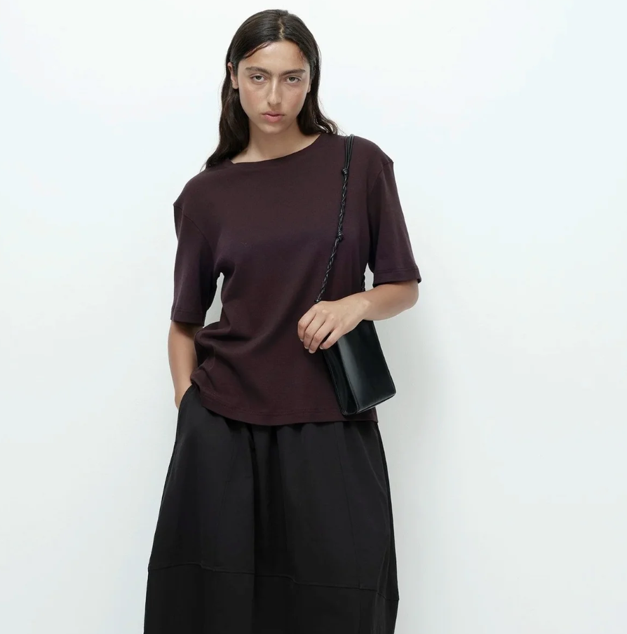 oversized tee | brown