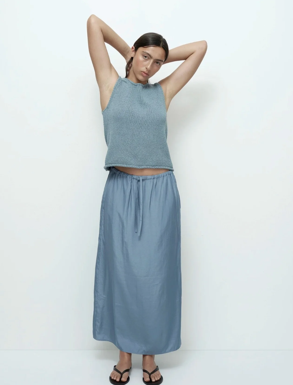 drawstring skirt | blue