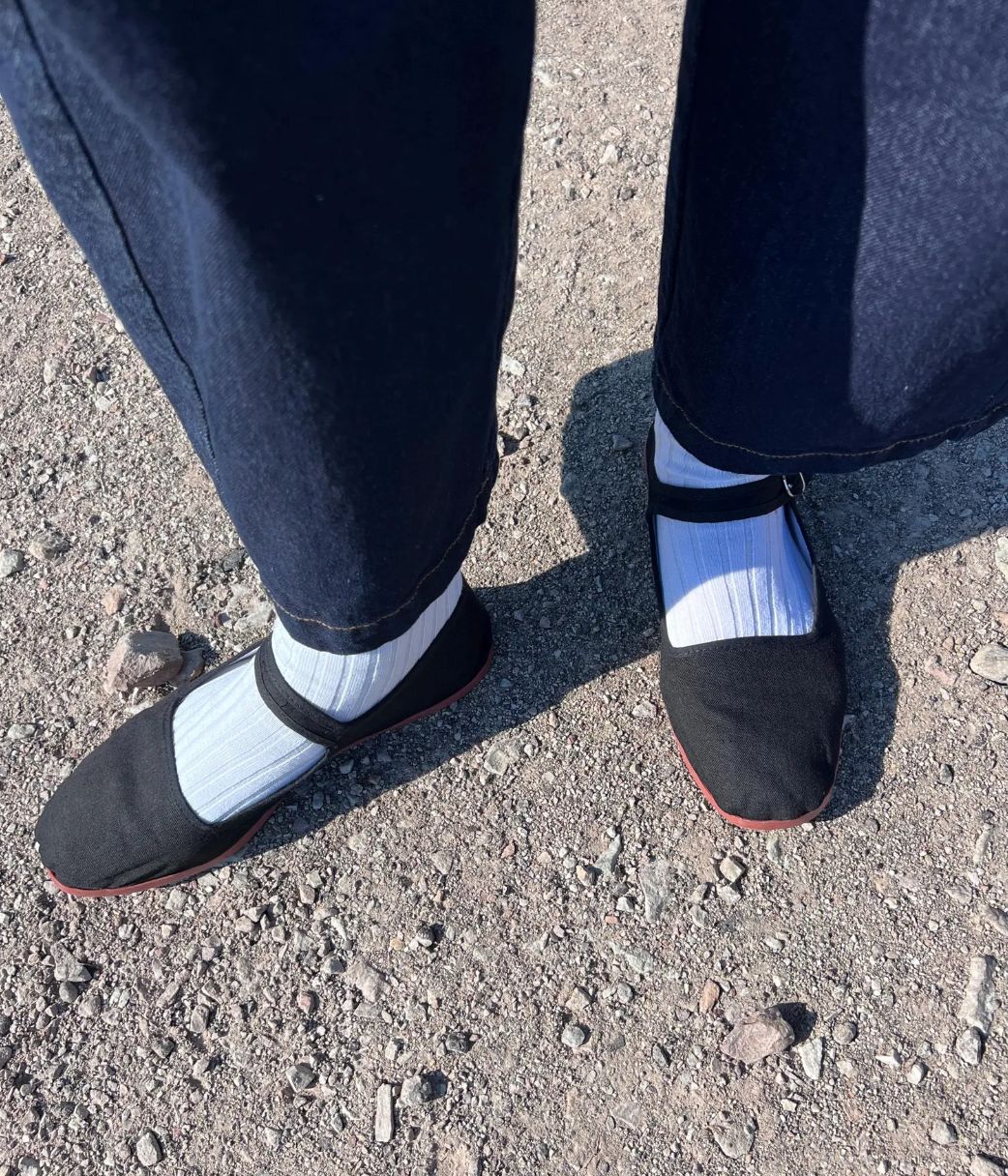 cotton canvas mary janes