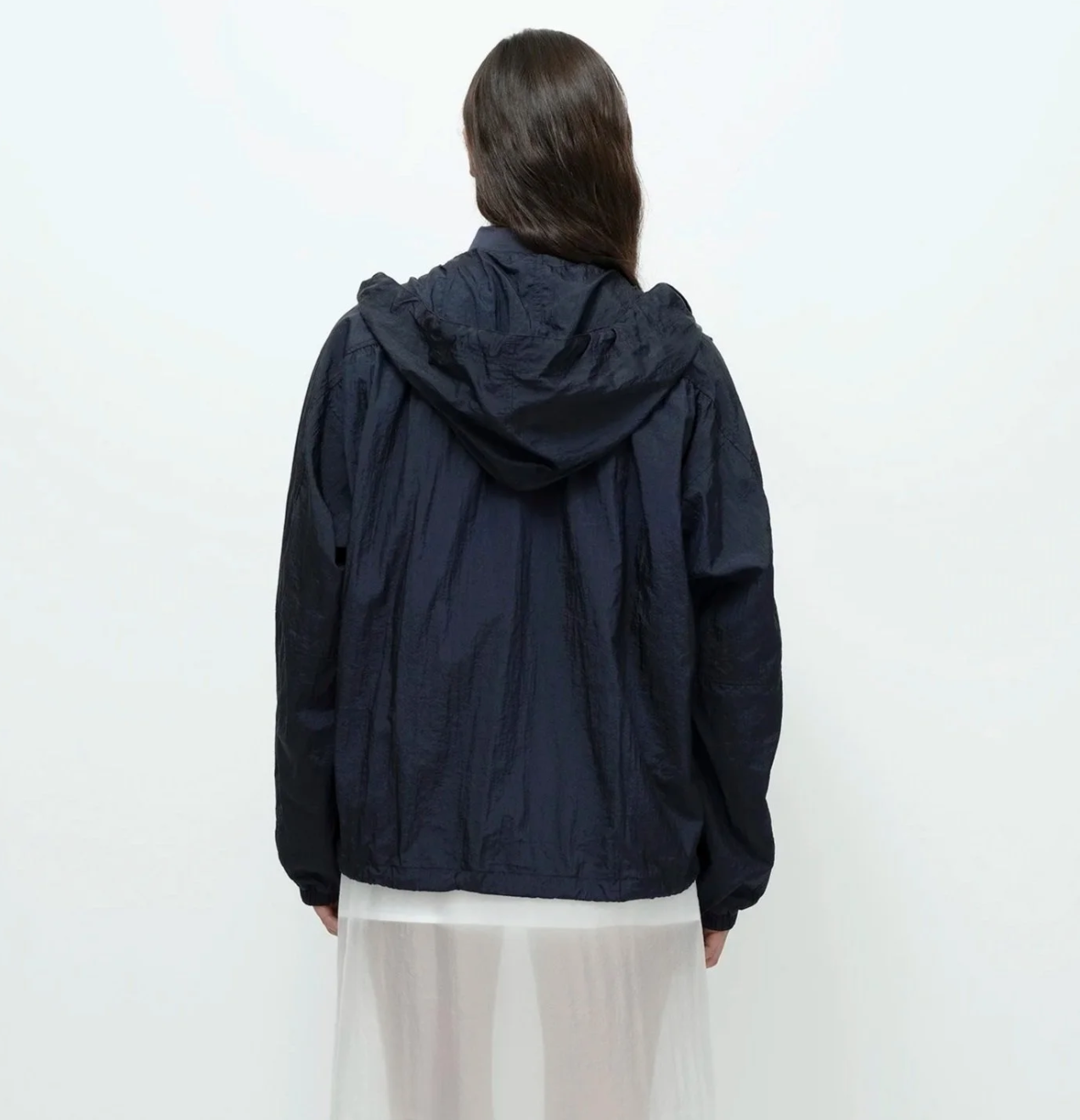 shirred anorak | navy