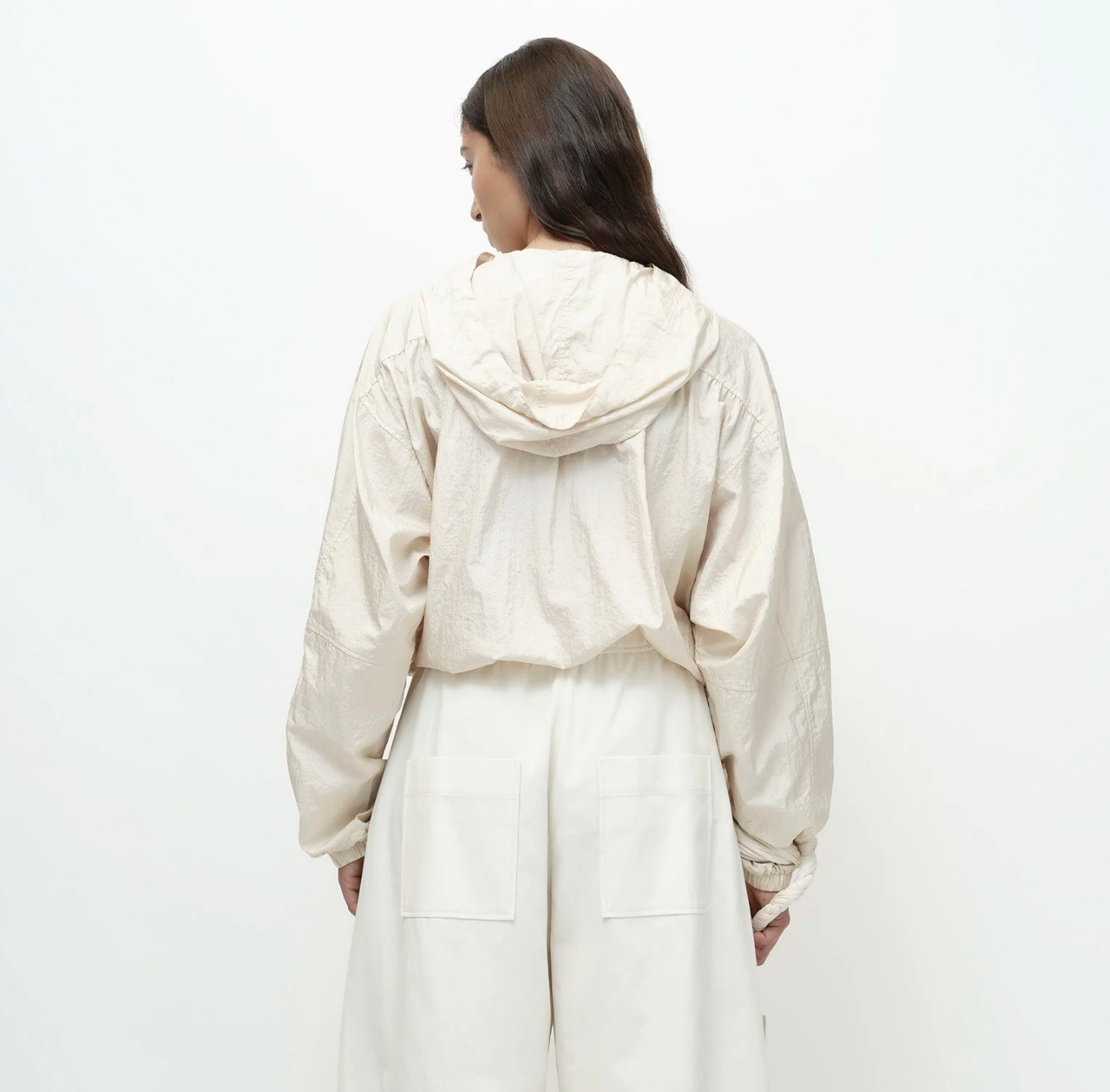 shirred anorak | cream