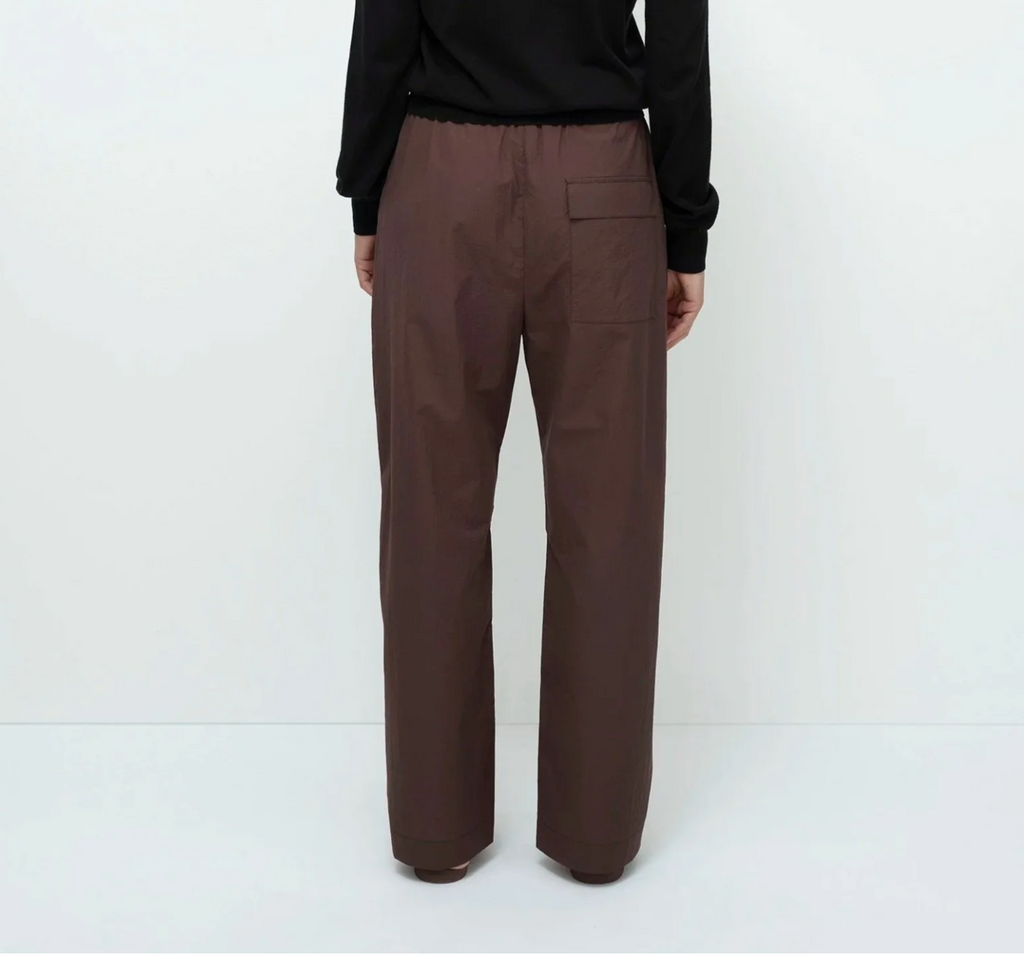 cotton drawstring pant | brown