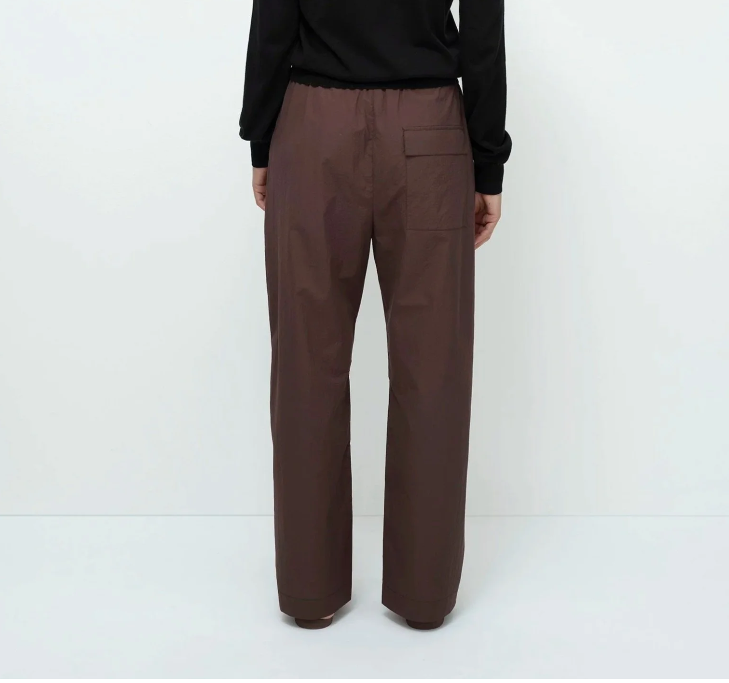 cotton drawstring pant | brown