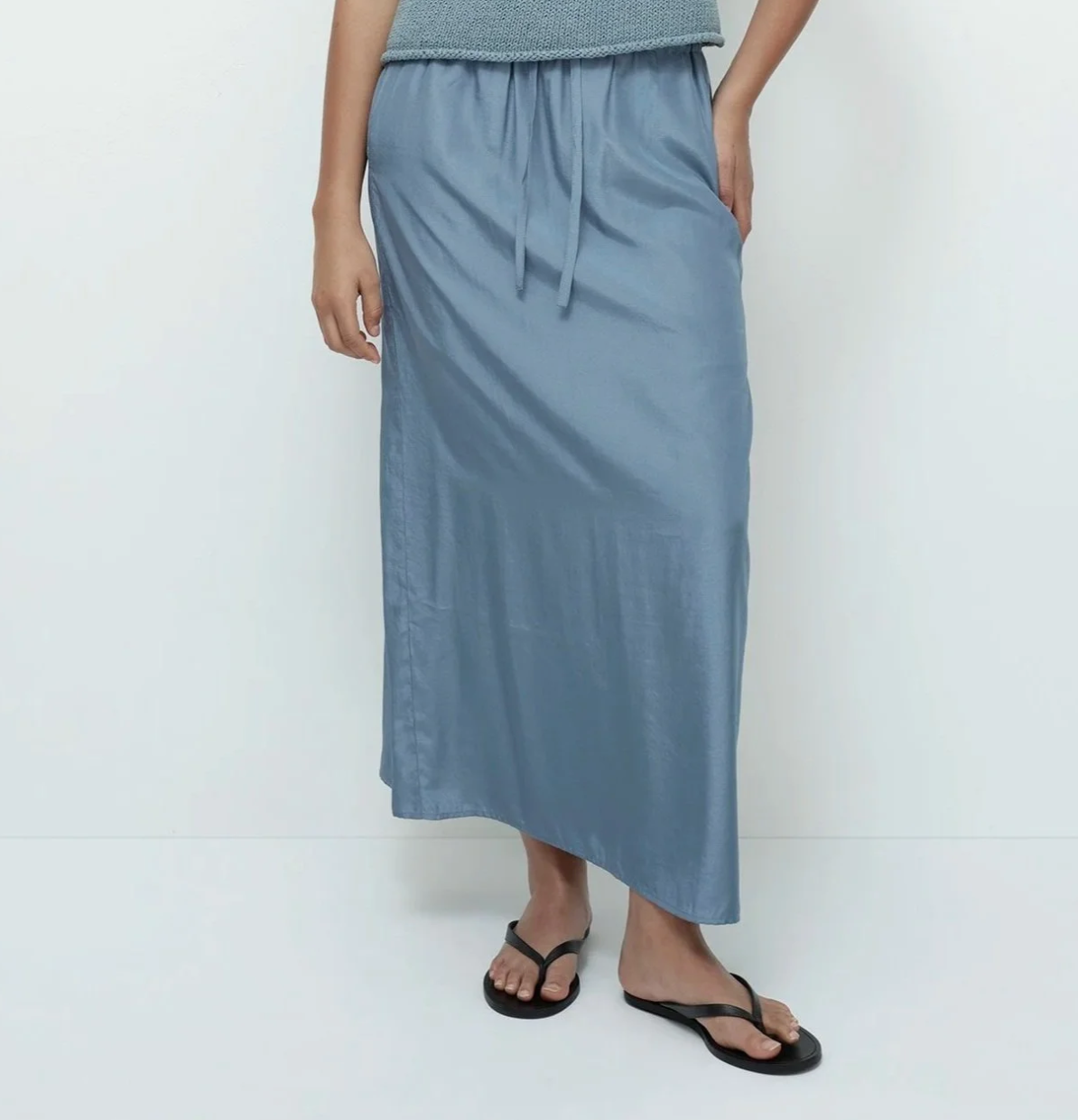 drawstring skirt | blue