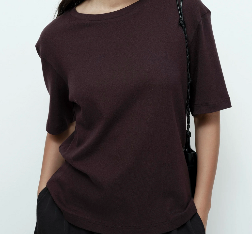 oversized tee | brown