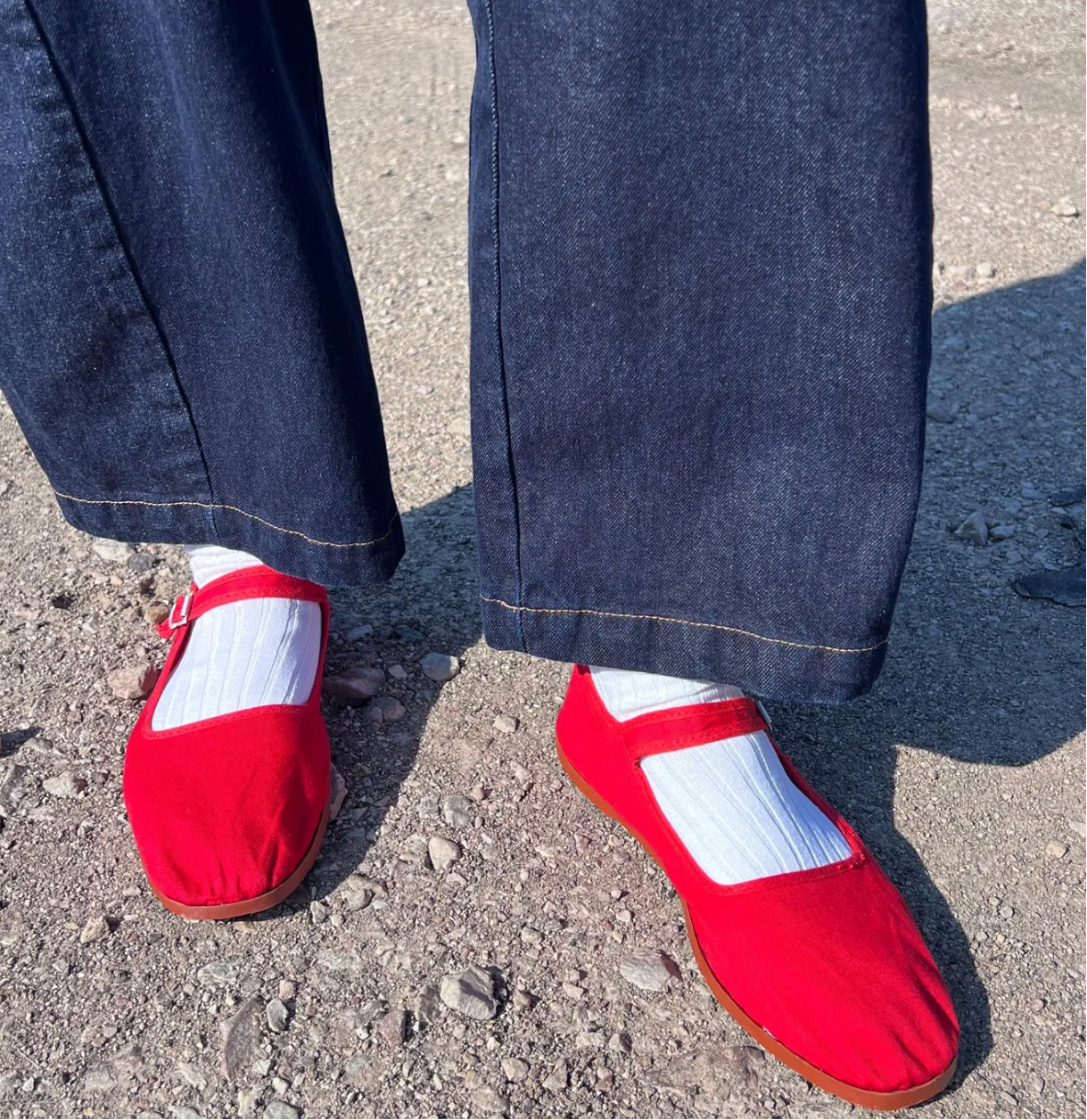 cotton canvas mary janes