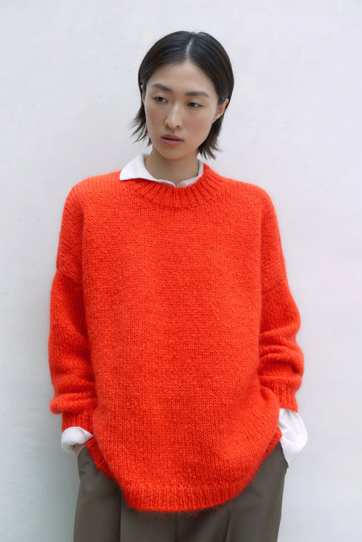 mohair sweater | tangerine