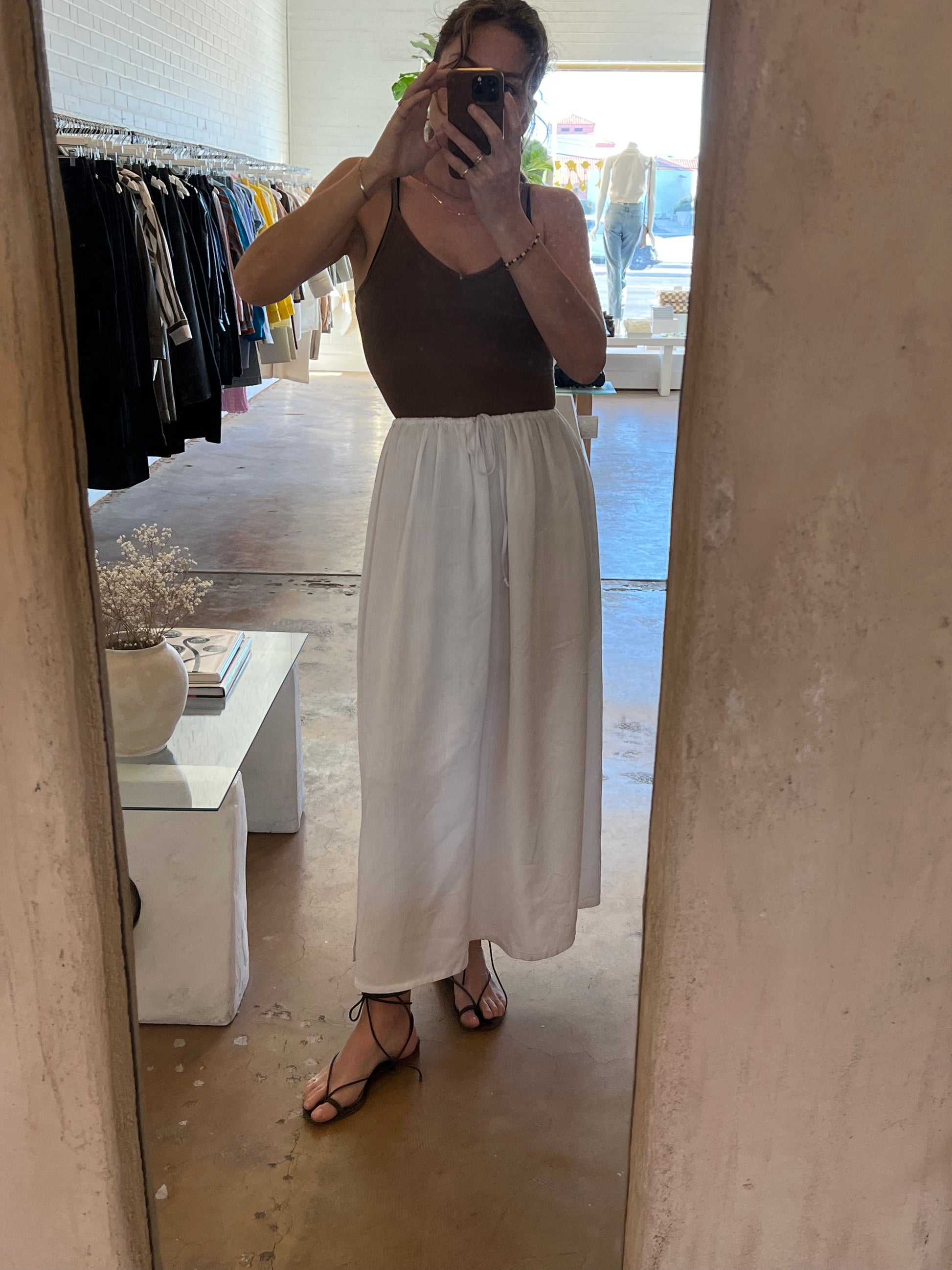 drawstring skirt