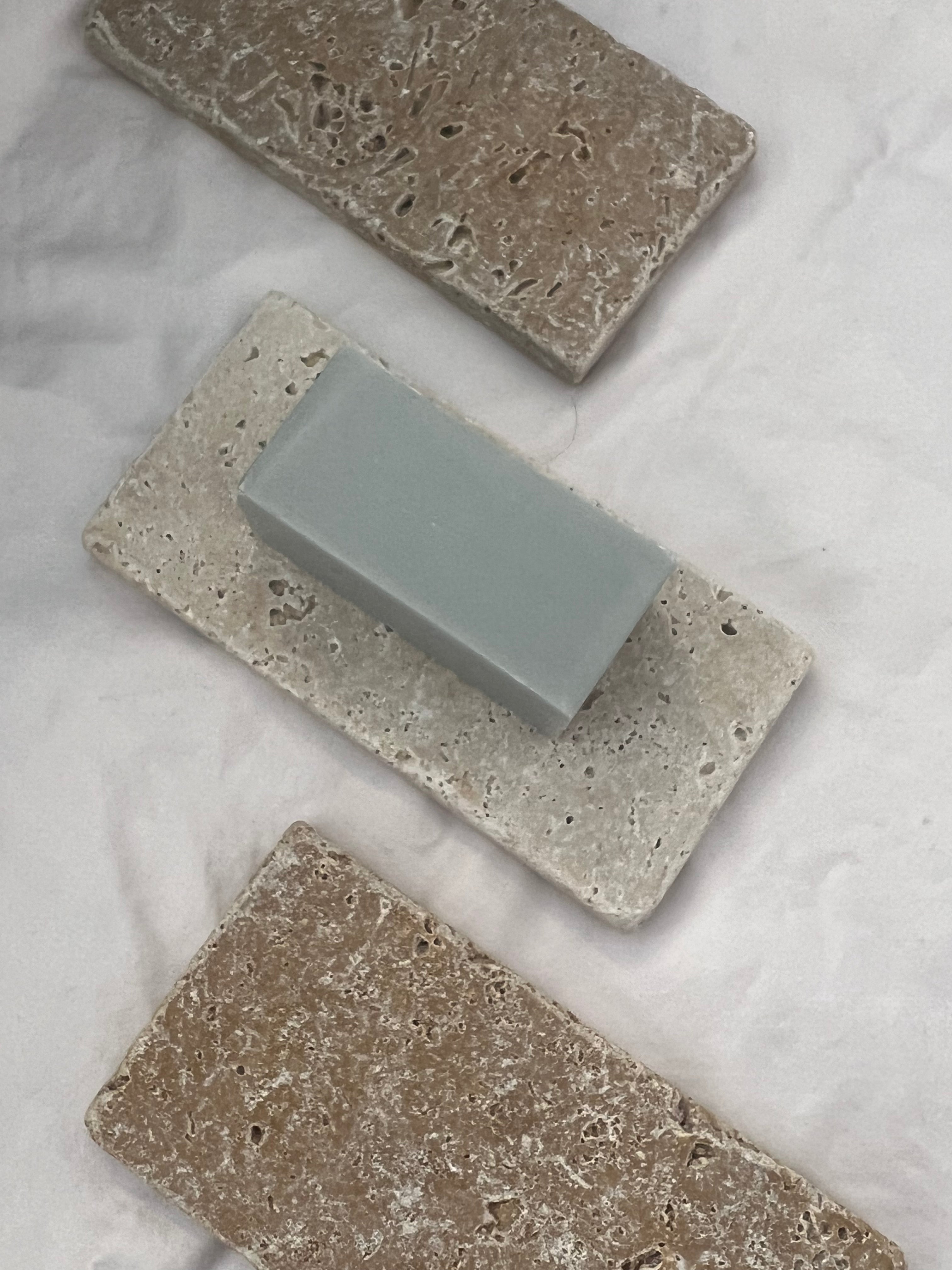 travertine soap dish